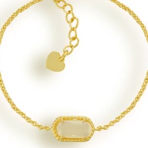 Chic Gold-Tone Heart Charm Bracelet